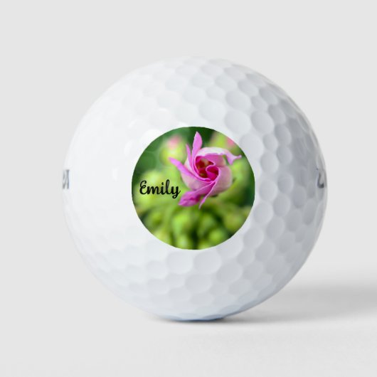 Offset Pink Bud Personalisierte Golfbälle (Vorderseite)