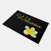 Offset Plumeria Doormat Fußmatte (Schrägansicht)