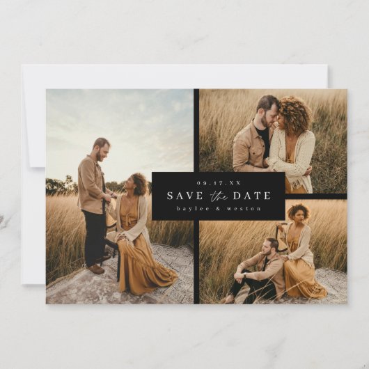 Offset-Raster-Save-the-Date-Foto-Kartenankündigung Save The Date (Vorderseite)