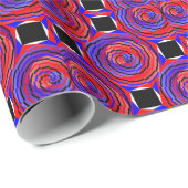 Offset Red&Blue Counter Spiral von Kenneth Yoncich Geschenkpapier (Rolleneckpunkt)