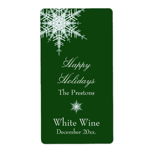 Offset Snowy Green Wine Label (Vorne)