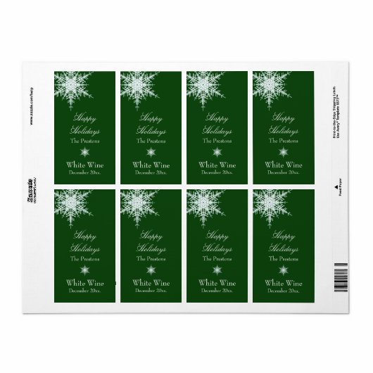 Offset Snowy Green Wine Label (Vorne)