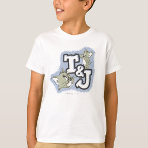 Offsetfülle Tom und Jerry-Initialen-Logo T-Shirt