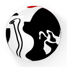 Offsetkammer: Abstrakt Schwarz, Weiß und Rot