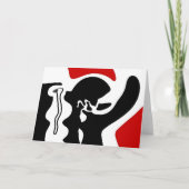 Offsetkammer: Abstrakt Schwarz, Weiß und Rot Karte (Vorderseite)