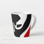 Offsetkammer: Abstrakt Schwarz, Weiß und Rot Milchtasse (Rechte Ecke)