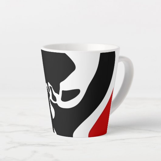 Offsetkammer: Abstrakt Schwarz, Weiß und Rot Milchtasse (Rechte Ecke)