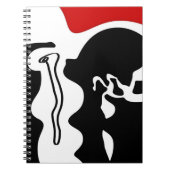 Offsetkammer: Abstrakt Schwarz, Weiß und Rot Notizblock (Vorderseite)