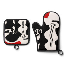 Offsetkammer: Abstrakt Schwarz, Weiß und Rot