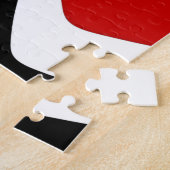 Offsetkammer: Abstrakt Schwarz, Weiß und Rot Puzzle (Seite)