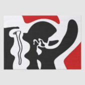 Offsetkammer: Abstrakt Schwarz, Weiß und Rot Seidenpapier (Vorderseite)