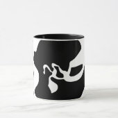Offsetkammer: Abstrakt Schwarz, Weiß und Rot Tasse (Zentrum)