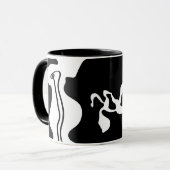Offsetkammer: Abstrakt Schwarz, Weiß und Rot Tasse (Vorderseite Links)