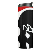 Offsetkammer: Abstrakt Schwarz, Weiß und Rot Thermosbecher (Nach links gedreht)