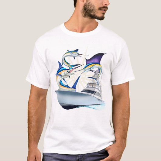 Offshore Billfish - Blue Marlin, Sailfish, Mahi Ma T-Shirt (Vorderseite)
