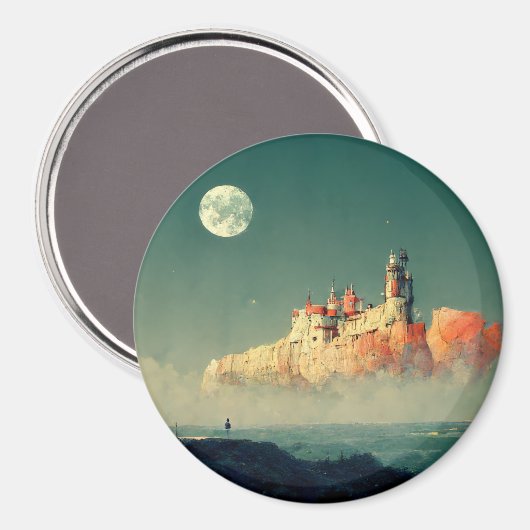 Offshore Citadel Fantasy Sci-Fi Magnet (Vorderseite/Rückseite)