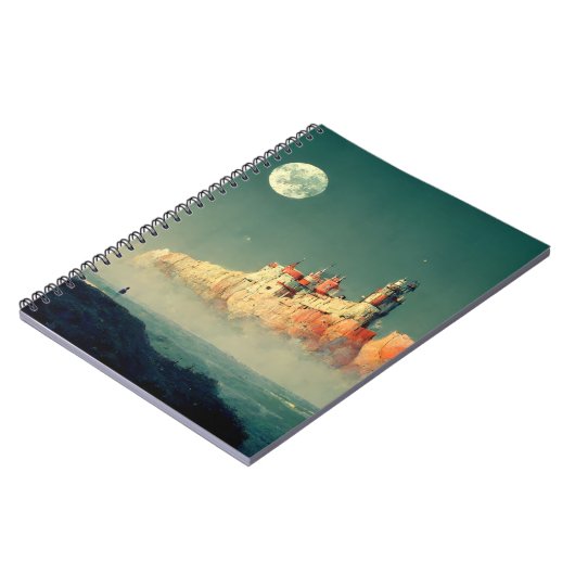 Offshore Citadel Fantasy Sci-Fi Notizblock (Linke Seite)