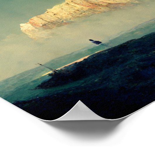 Offshore Citadel Fantasy Sci-Fi Poster (Ecke)