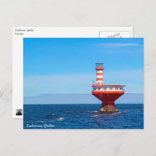 Offshore-Leuchtturm Tadoussac, Postkarte von Québe (Vorne/Hinten)