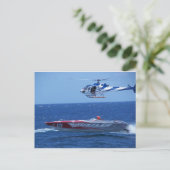 Offshore-Motorboote und -Hubschrauber Postkarte (Stehend Vorderseite)