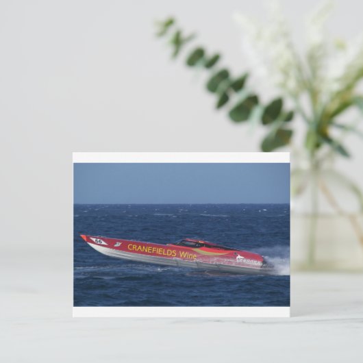 Offshore-Motorbootrennen Postkarte (Stehend Vorderseite)