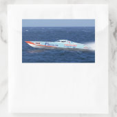 Offshore-Powerboat-Racer Rechteckiger Aufkleber (Tasche)