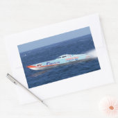Offshore-Powerboat-Racer Rechteckiger Aufkleber (Umschlag)