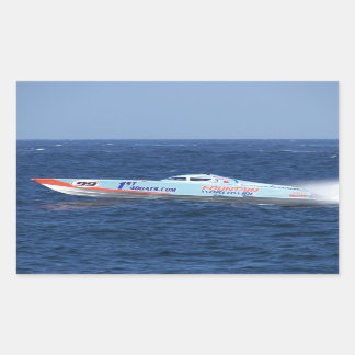 Offshore-Powerboat-Racer Rechteckiger Aufkleber