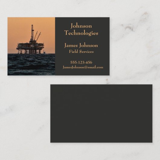 Offshore-Visitenkarten der Öl- und Gasindustrie Visitenkarte (Vorne/Hinten)