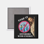 Offshore-Windenergie stoppen sie Jesus Magnet (Vorderseite/Rückseite)