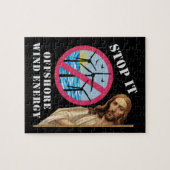 Offshore-Windenergie stoppen sie Jesus Puzzle (Horizontal)