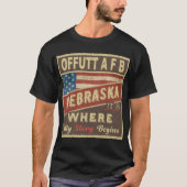 OFFUTT A F B, NE Hier beginnt meine Geschichte T-Shirt (Vorderseite)