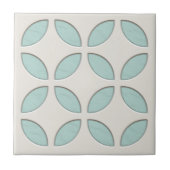 Offweiße graue Meeresfrüchte Grüne ethnische Mosai Fliese (Vorderseite)