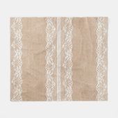 Offweiße Spitze auf Vintager Papiertextur mit subt Fleecedecke (Vorderseite (Horizontal))