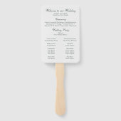 Offweiße und Aquamarine Hochzeitsfeier Fächer (Rückseite)