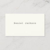 Offwhite II Minimal-Business-Karte für den Schrift Visitenkarte (Vorderseite)