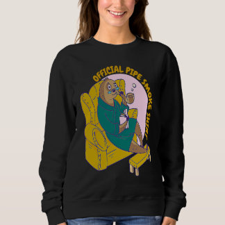 oficial pipe smoke sloth sweatshirt
