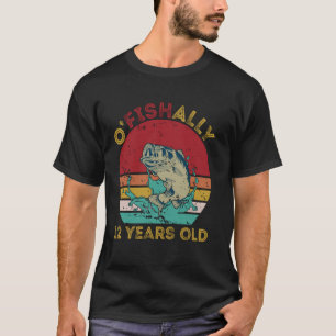 Ofishal 12 Jahre alte lustige Fischerei Geburtstag T-Shirt