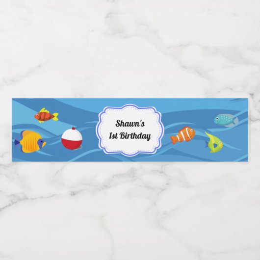 O'fishalal 1 Party Wasser Flasche Etikett (Einzelnes Label)