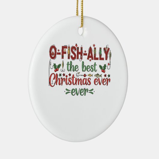 Ofishalal das beste Weihnachtsfest je Fischer Keramik Ornament (Rechts)