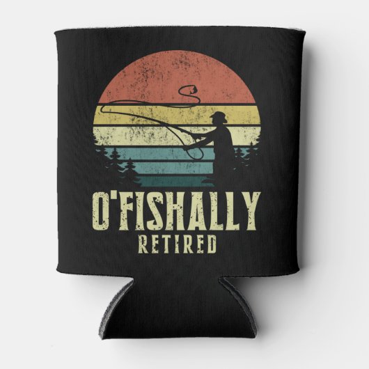 Ofishalal Remüde Funny Fishing Ruhestand Dosenkühler (Vorderseite)