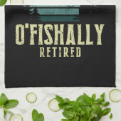 Ofishalal Remüde Funny Fishing Ruhestand Geschirrtuch (Gefaltet)