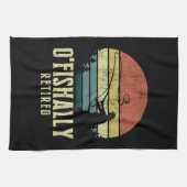 Ofishalal Remüde Funny Fishing Ruhestand Geschirrtuch (Horizontal)