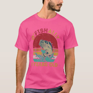 Ofishalle 8 Jahre altes Funny Fishing Geburtstag F T-Shirt