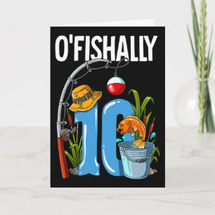 O'fishally 10 Jahre alt 10. Geburtstag Angeln Karte
