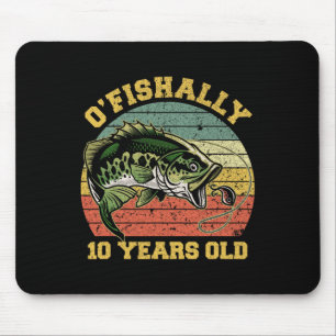 O'fishally 10 Jahre alte Angel-Geburtstag-Themenpa Mousepad