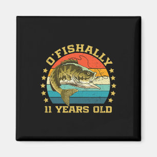 Ofishally 11 Jahre alt Lustiger Angelgeburtstag Fi Magnet