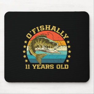 Ofishally 11 Jahre alt Lustiger Angelgeburtstag Fi Mousepad