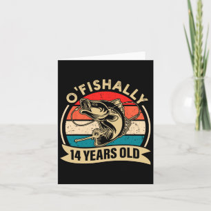 Ofishally 14 Jahre alter Fischer Fischen 14. Gebur Karte