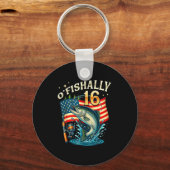 O'fishally 16 Years Old Fishing 16th Birthday Boys Schlüsselanhänger (Vorderseite)